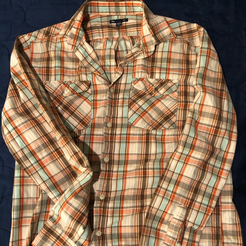 GAP plaid button down